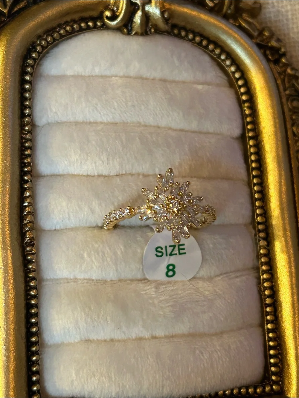 Bomb Party | Gold | Diamond CZ | Ring Size 8